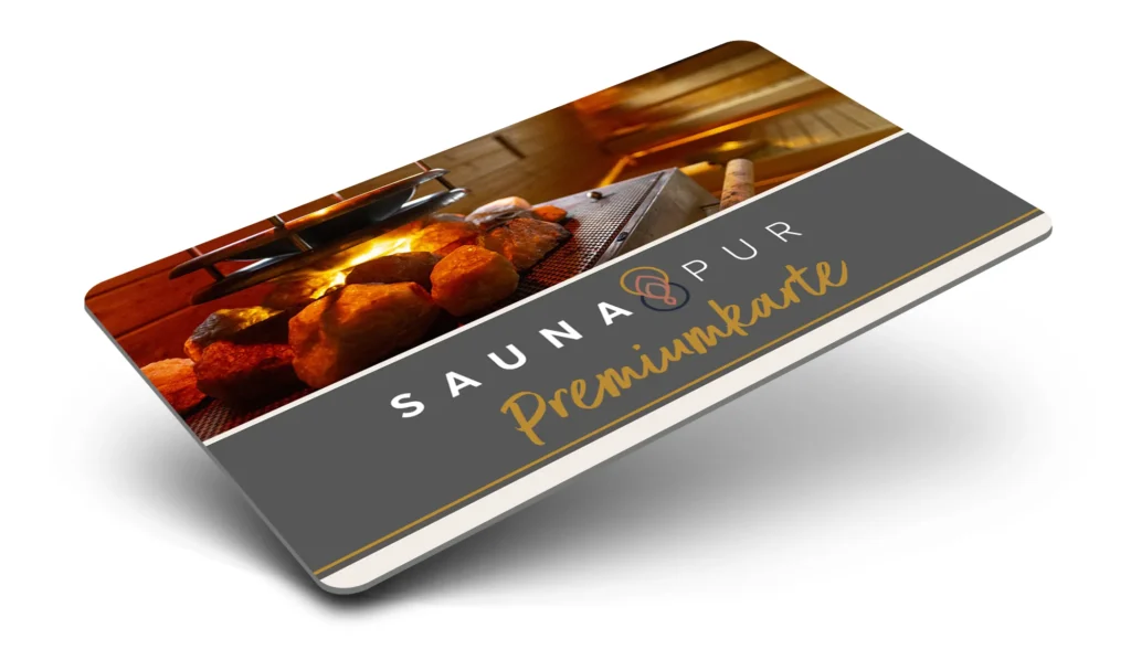 Premiumkarte von SAUNA PUR für vergünstigte Wellness- und Saunaeintritte