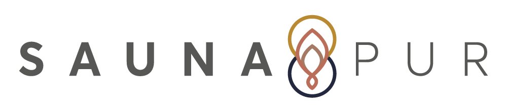 Variante des grauen SAUNA PUR Logos mit modernem Design